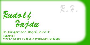 rudolf hajdu business card
